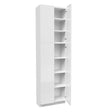 Double Door Utility Cabinet | Milano White | 24W x 84H x 12D - BUILDMYPLACE