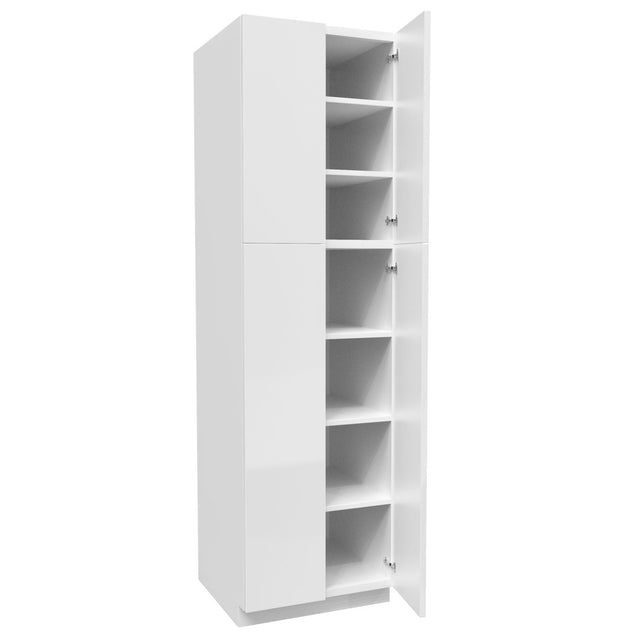 Double Door Utility Cabinet | Milano White | 24W x 84H x 24D - BUILDMYPLACE