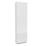 Double Door Utility Cabinet | Milano White | 24W x 90H x 12D - BUILDMYPLACE