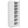 Double Door Utility Cabinet | Milano White | 30W x 84H x 24D - BUILDMYPLACE