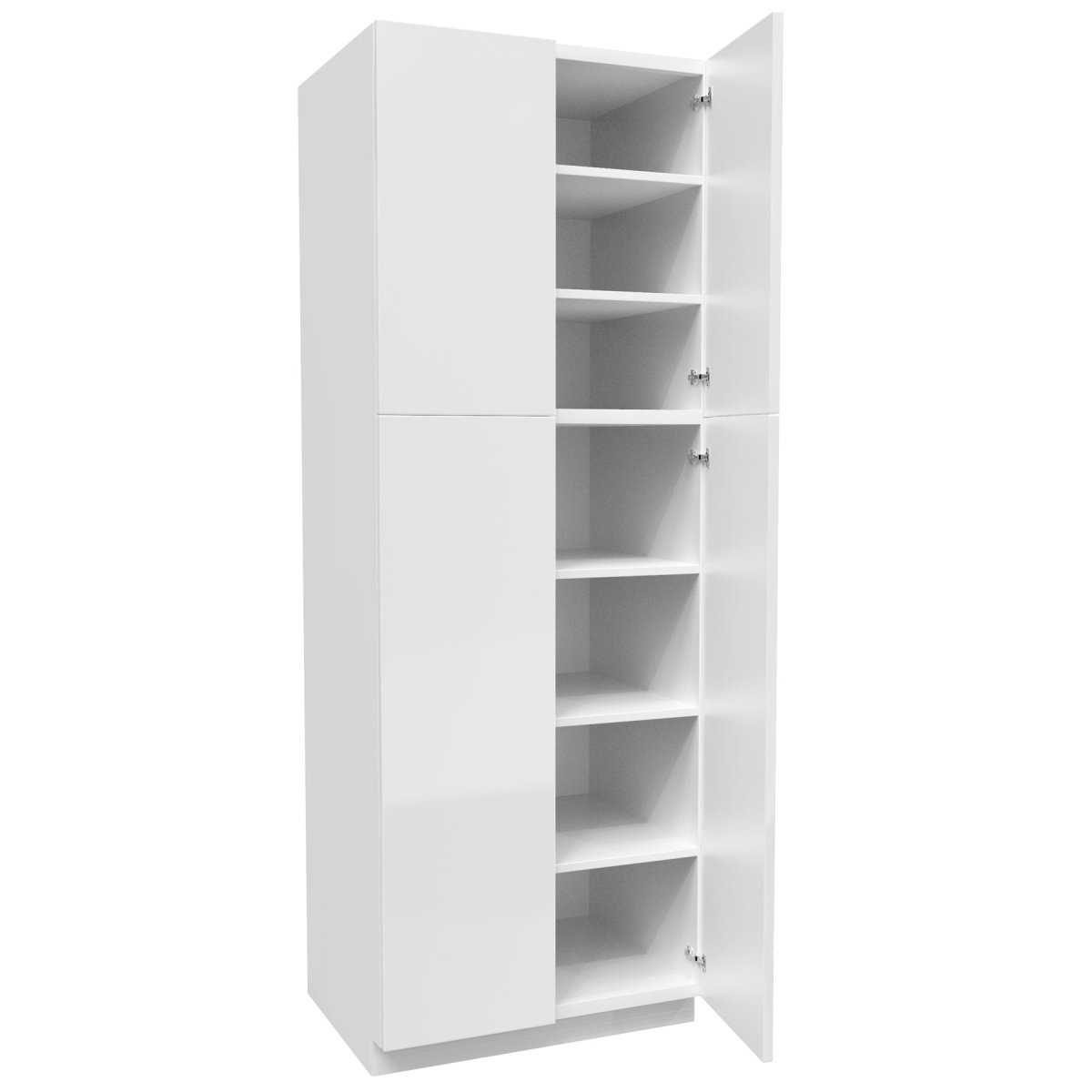 Double Door Utility Cabinet | Milano White | 30W x 84H x 24D - BUILDMYPLACE