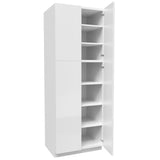 Double Door Utility Cabinet | Milano White | 30W x 84H x 24D - BUILDMYPLACE