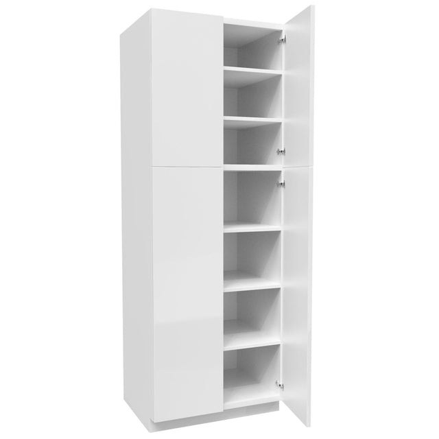 Double Door Utility Cabinet | Milano White | 30W x 84H x 24D - BUILDMYPLACE