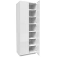 Double Door Utility Cabinet | Milano White | 30W x 90H x 24D - BUILDMYPLACE