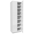 Double Door Utility Cabinet | Milano White | 30W x 96H x 24D - BUILDMYPLACE