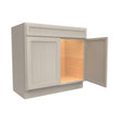 Double Door Vanity Sink Base Cabinet | Elegant Stone| 36"W x 34.5"H x 21"D - BUILDMYPLACE