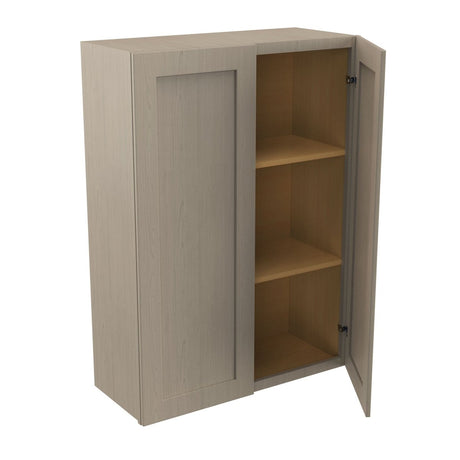 Double Door Wall Cabinet | Elegant Stone| 30W x 42H x 12D - BUILDMYPLACE