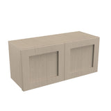 Double Door Wall Cabinet | Elegant Stone| 33W x 15H x 12D - BUILDMYPLACE