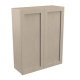 Double Door Wall Cabinet | Elegant Stone| 33W x 42H x 12D - BUILDMYPLACE