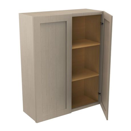 Double Door Wall Cabinet | Elegant Stone| 33W x 42H x 12D - BUILDMYPLACE