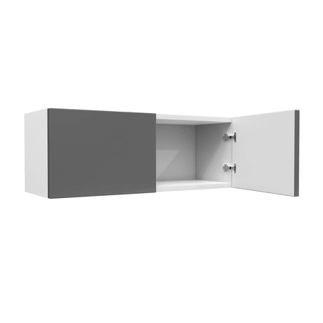 Double Door Wall Cabinet | Milano Slate | 33W x 12H x 12D - BUILDMYPLACE