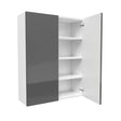 Double Door Wall Cabinet | Milano Slate | 33W x 42H x 12D - BUILDMYPLACE