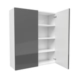 Double Door Wall Cabinet | Milano Slate | 36W x 42H x 12D - BUILDMYPLACE