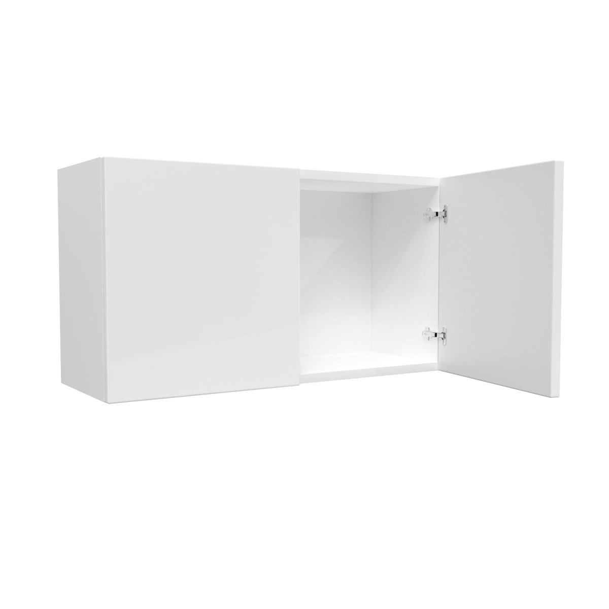 Double Door Wall Cabinet | Milano White | 33W x 18H x 12D - BUILDMYPLACE