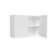 Double Door Wall Cabinet | Milano White | 33W x 24H x 12D - BUILDMYPLACE