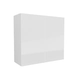 Double Door Wall Cabinet | Milano White | 33W x 30H x 12D - BUILDMYPLACE