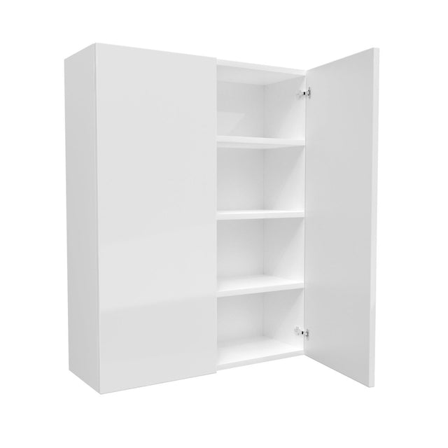 Double Door Wall Cabinet | Milano White | 33W x 42H x 12D - BUILDMYPLACE