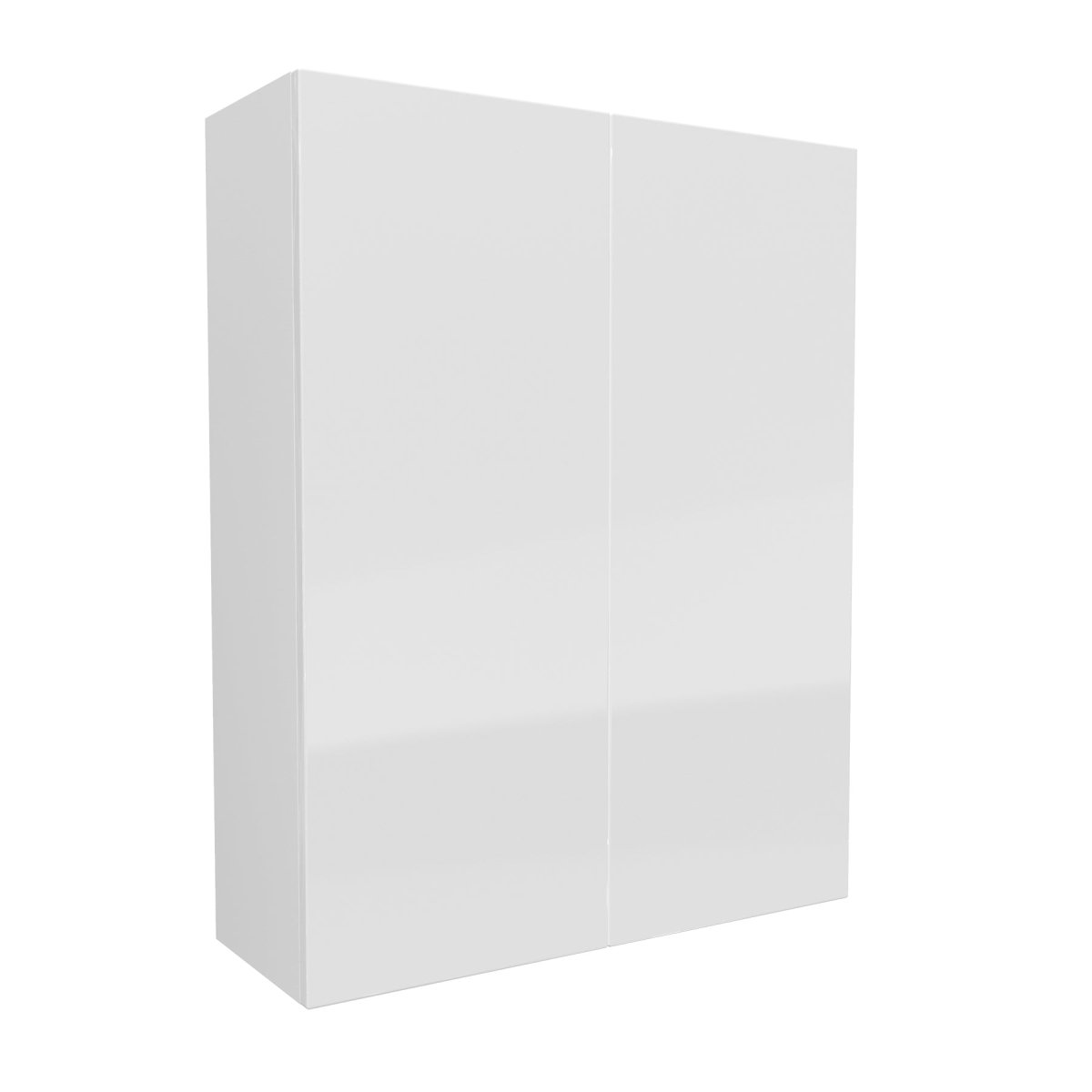 Double Door Wall Cabinet | Milano White | 33W x 42H x 12D - BUILDMYPLACE