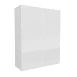 Double Door Wall Cabinet | Milano White | 33W x 42H x 12D - BUILDMYPLACE