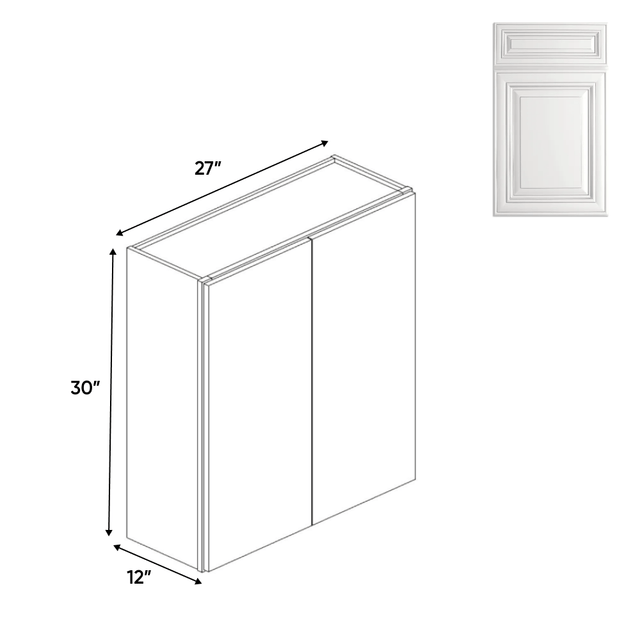 Double Door - Wall Cabinets - 30 in H x 27 in W x 24 in D - AO - BUILDMYPLACE