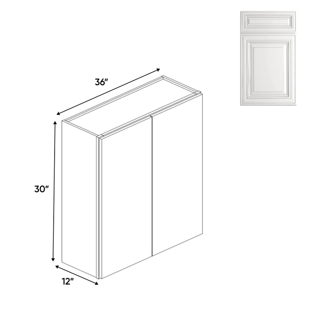 Double Door - Wall Cabinets - 30 in H x 36 in W x 24 in D - AO - Pre Assembled - BUILDMYPLACE