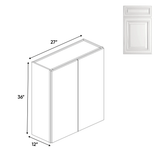 Double Door - Wall Cabinets - 36 in H x 27 in W x 24 in D - AO - BUILDMYPLACE