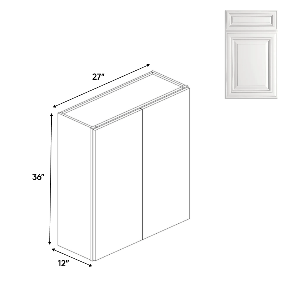 Arlington Oatmeal - 27 Inch Height Double Door Wall Cabinet - 27