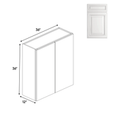 Double Door - Wall Cabinets - 36 in H x 36 in W x 24 in D - AO - Pre Assembled - BUILDMYPLACE