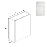 Double Door - Wall Cabinets - 42 in H x 27 in W x 24 in D - AO - BUILDMYPLACE