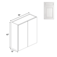 Double Door - Wall Cabinets - 42 in H x 36 in W x 24 in D - AO - Pre Assembled - BUILDMYPLACE