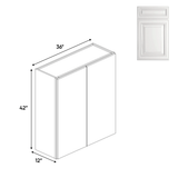 Double Door - Wall Cabinets - 42 in H x 36 in W x 24 in D - AO - Pre Assembled - BUILDMYPLACE