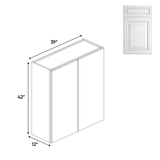 Double Door - Wall Cabinets - 42 in H x 39 in W x 24 in D - AO - Pre Assembled - BUILDMYPLACE