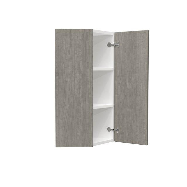 Double Door Wall End Cabinet| Matrix Silver | 12W x 30H x 12D - BUILDMYPLACE