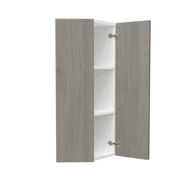 Double Door Wall End Cabinet| Matrix Silver | 12W x 36H x 12D - BUILDMYPLACE