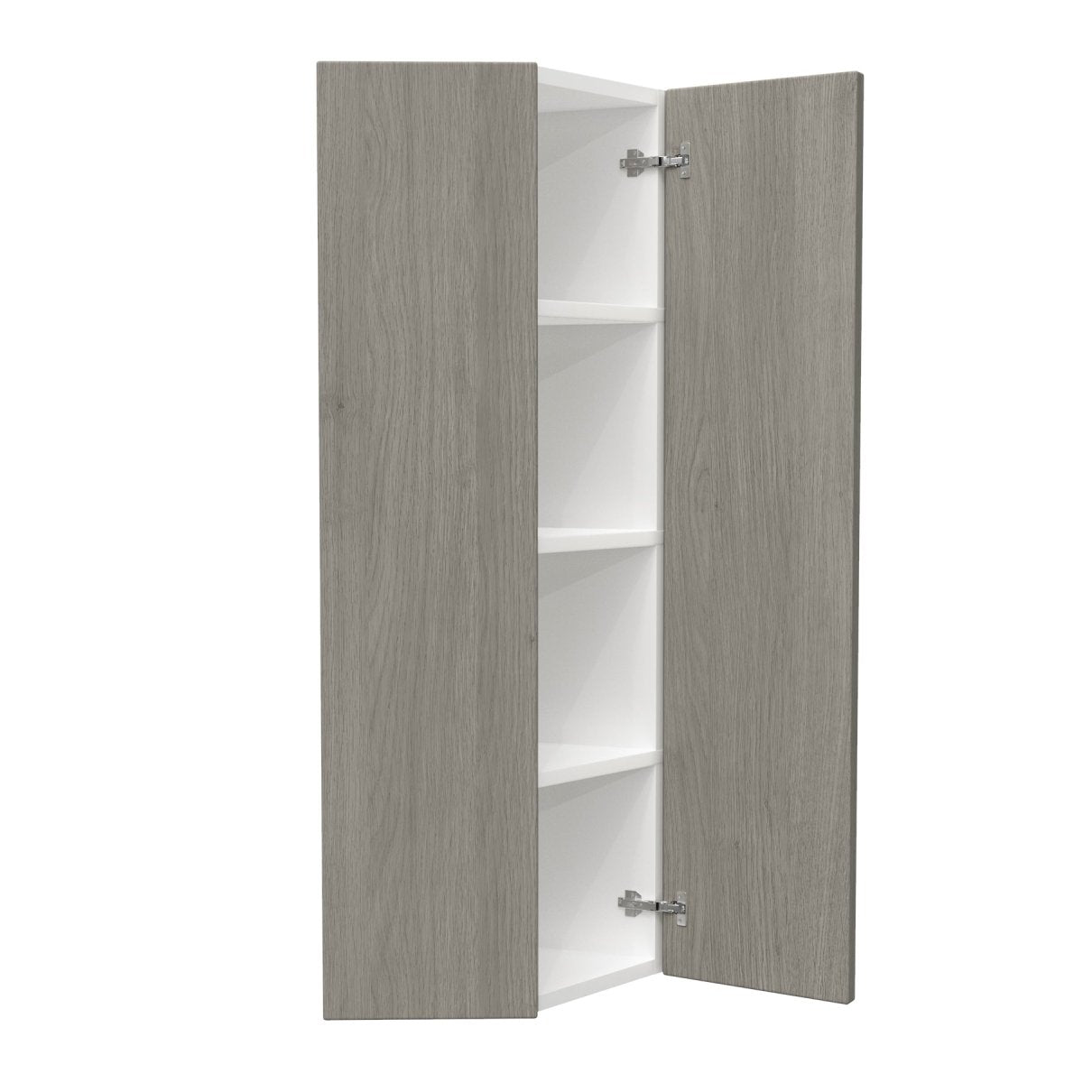 Double Door Wall End Cabinet| Matrix Silver | 12W x 42H x 12D - BUILDMYPLACE