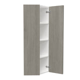 Double Door Wall End Cabinet| Matrix Silver | 12W x 42H x 12D - BUILDMYPLACE