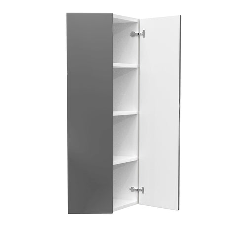 Double Door Wall End Cabinet | Milano Slate | 12W x 42H x 12D - BUILDMYPLACE