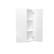 Double Door Wall End Cabinet | Milano White | 12W x 30H x 12D - BUILDMYPLACE