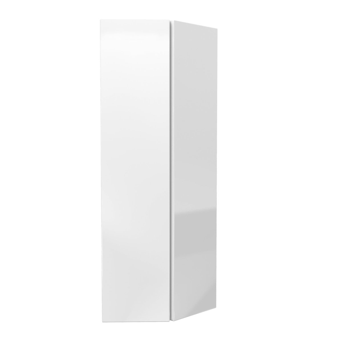 Double Door Wall End Cabinet | Milano White | 12W x 42H x 12D - BUILDMYPLACE