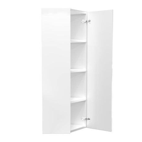 Double Door Wall End Cabinet | Milano White | 12W x 42H x 12D - BUILDMYPLACE