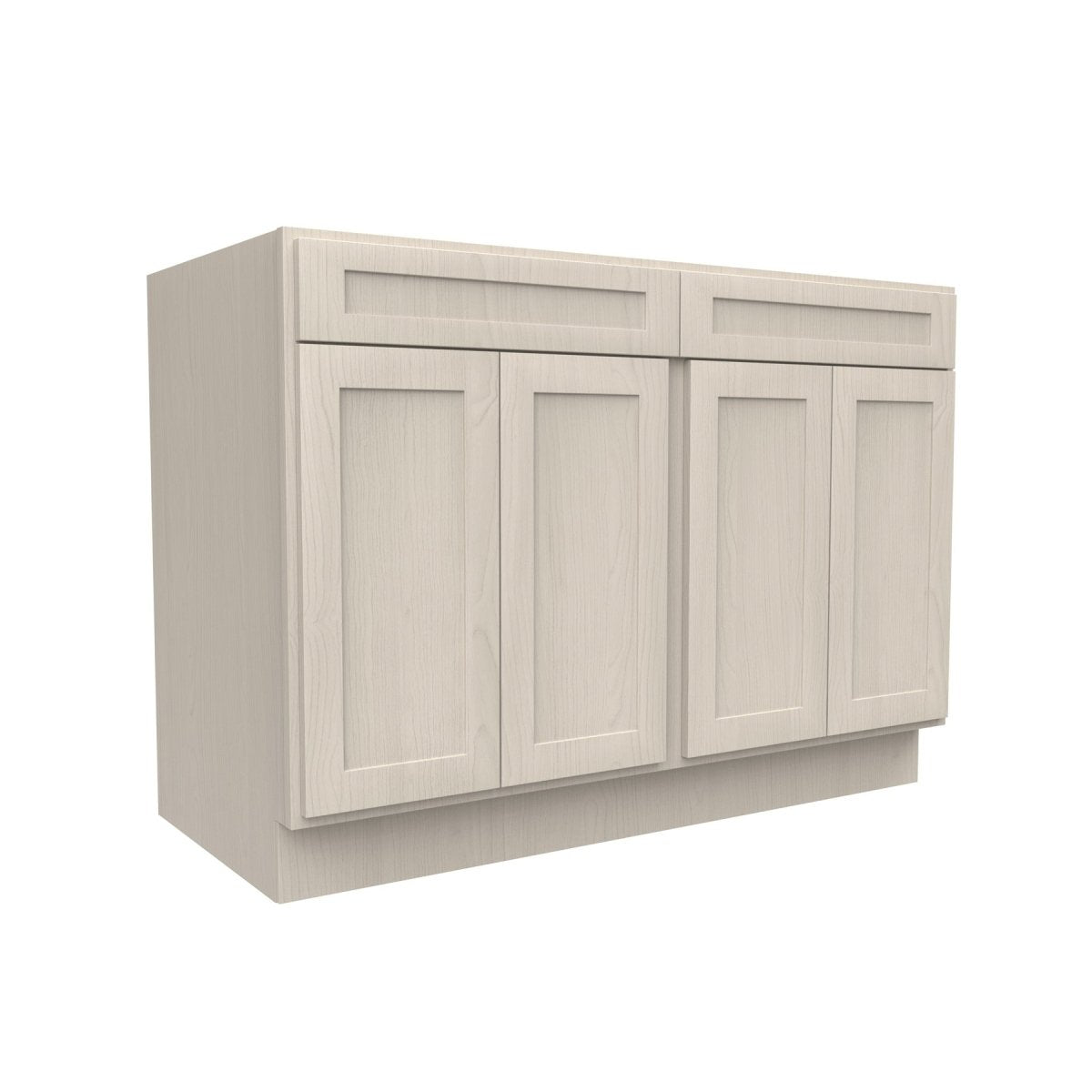 Double Drawer & 4 Door Base Cabinet | Elegant Stone|48W x 34.5H x 24D - BUILDMYPLACE