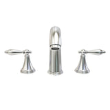 Double Handle Mid - arc Widespread Bathroom Faucet with Chrome Finish - BUILDMYPLACE