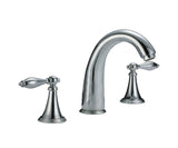 Double Handle Mid - arc Widespread Bathroom Faucet with Chrome Finish - BUILDMYPLACE