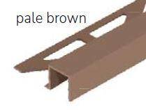 Dural Squareline 7/16 in. Aluminum - Pale Brown - Tile edge Trims