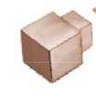 Dural Squareline Trim Int. and Ext. corner - Square Copper - Anodized - Tile Edge Trim 2 Pc. | DPSAE 125-K-SF-Y/2