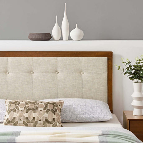 Draper Tufted Full Fabric and Wood Headboard - BUILDMYPLACE