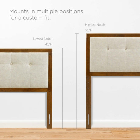 Draper Tufted Full Fabric and Wood Headboard - BUILDMYPLACE