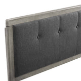 Draper Tufted King Fabric and Wood Headboard - BUILDMYPLACE