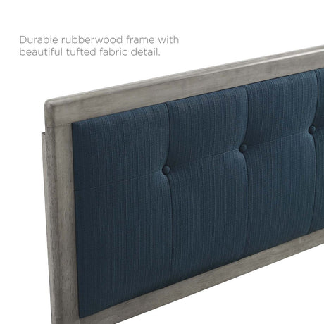 Draper Tufted King Fabric and Wood Headboard - BUILDMYPLACE