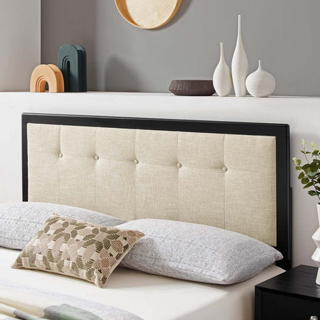 Draper Tufted King Fabric and Wood Headboard - BUILDMYPLACE